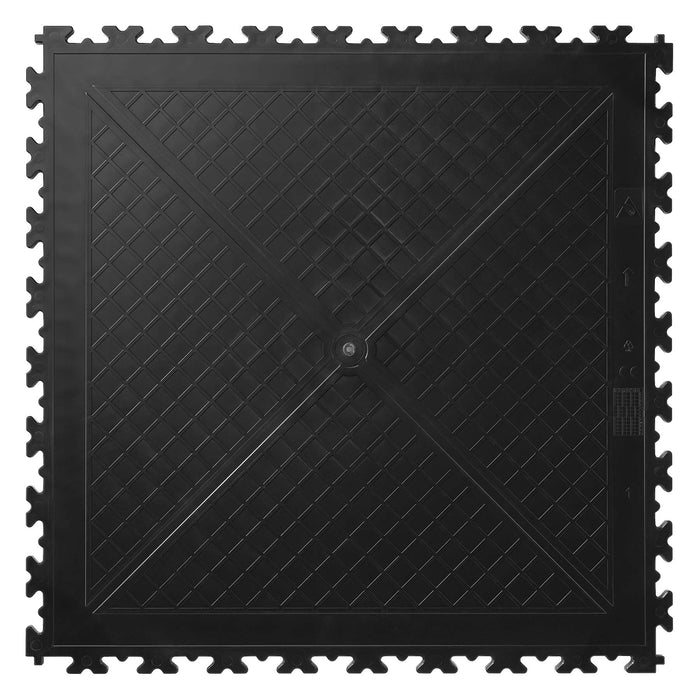 Reprocessed Black X Joint Tile Back/Bottom