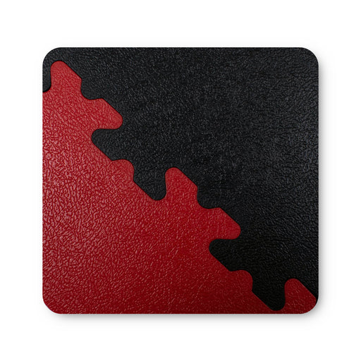 Black & Red X Joint Tile Coaster Sized Sample