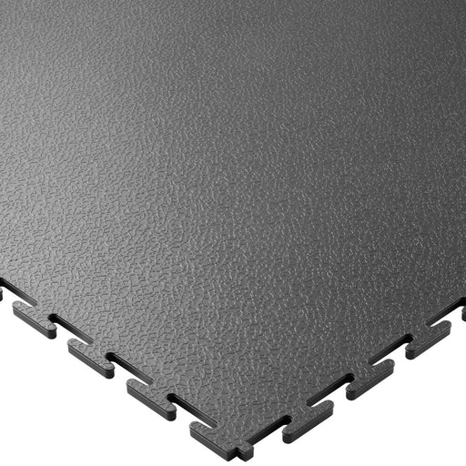 Dark Grey T Joint interlocking Ecotile floor tile on a white background