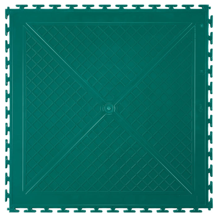 The back of a Green T Joint interlocking Ecotile floor tile