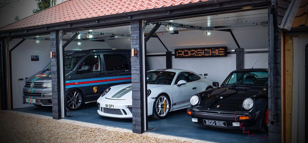 Porsche's on Garage Flooring