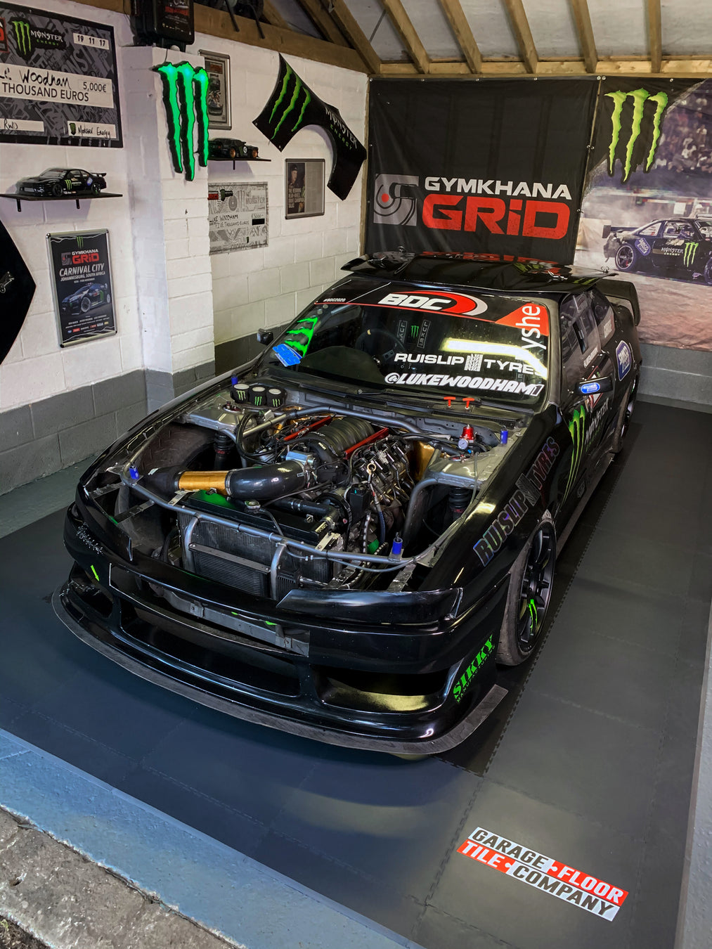 Monster Energy Car in Garage