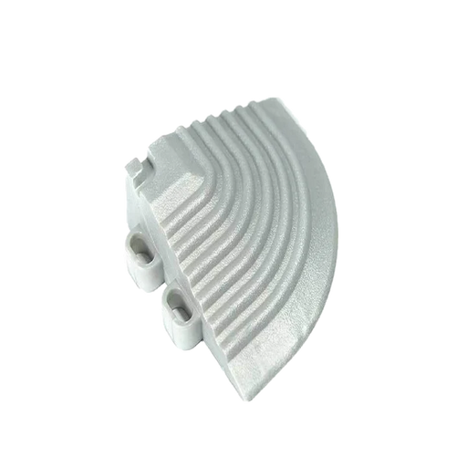 A Swisstrax Ribtrax Pro Pearl Silver Corner section