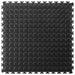 Black T Joint interlocking Ecotile floor tile with Raised Disc surface finish
