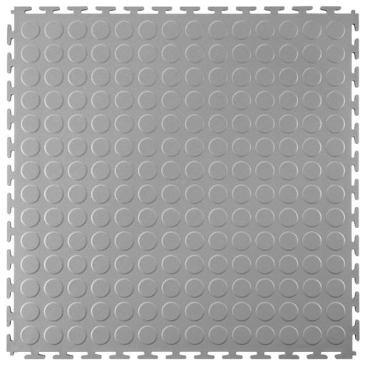 Light Grey T Joint interlocking Ecotile floor tile with Raised Disc surface finish