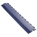 Ecotile E57 interlocking floor tile ramp in blue on a white background