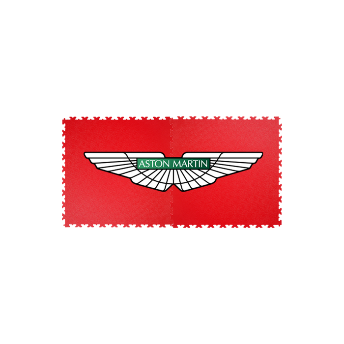 Aston Martin Custom Logo Two Tiles Red