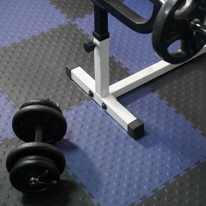 Gym floor with utility tiles 