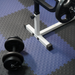 Gym floor with utility tiles 